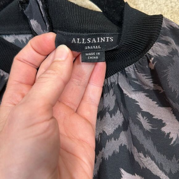 All Saints Fayre Remix Printed Dress Whimsigoth Spooky Dark Fairy Women Small - Picture 7 of 8